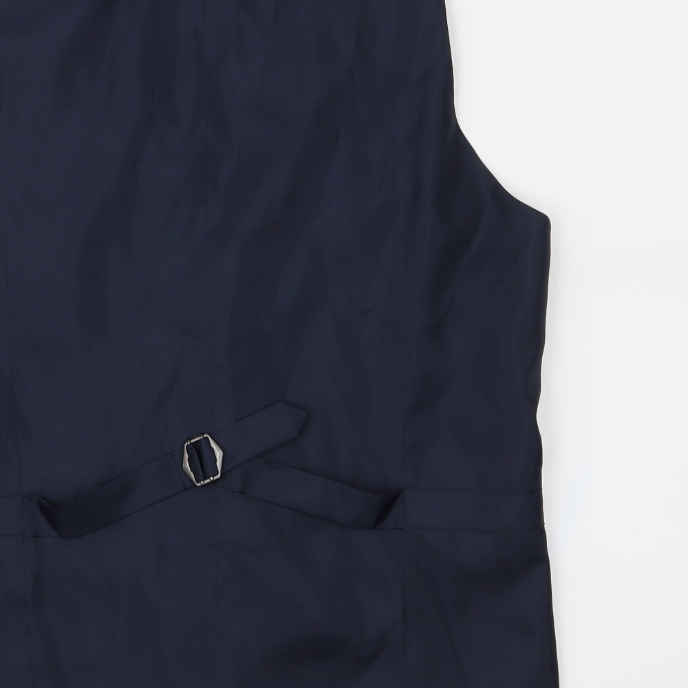 Marks and Spencer Mens Blue   Jacket Suit Waistcoat Size S