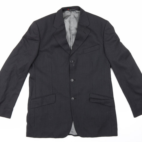 Ciro Citterio Mens Black Striped  Jacket Suit Jacket Size 40