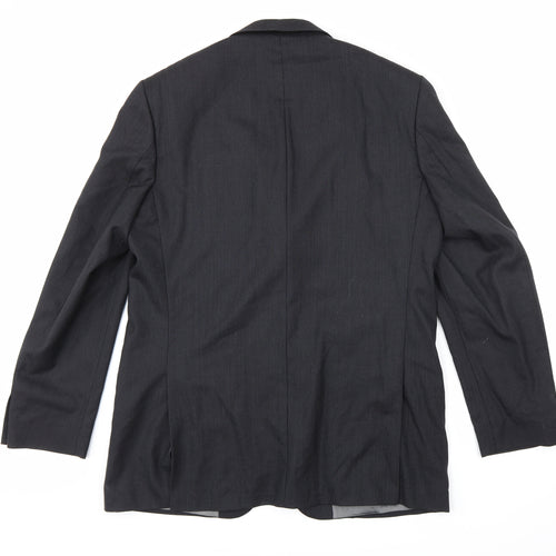 Ciro Citterio Mens Black Striped  Jacket Suit Jacket Size 40