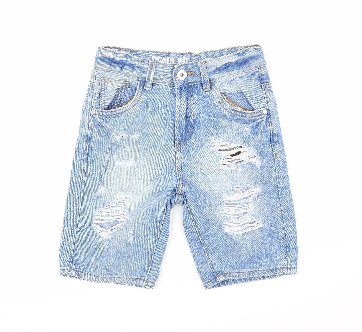Preworn Boys Blue  Denim Bermuda Shorts Size 9 Years