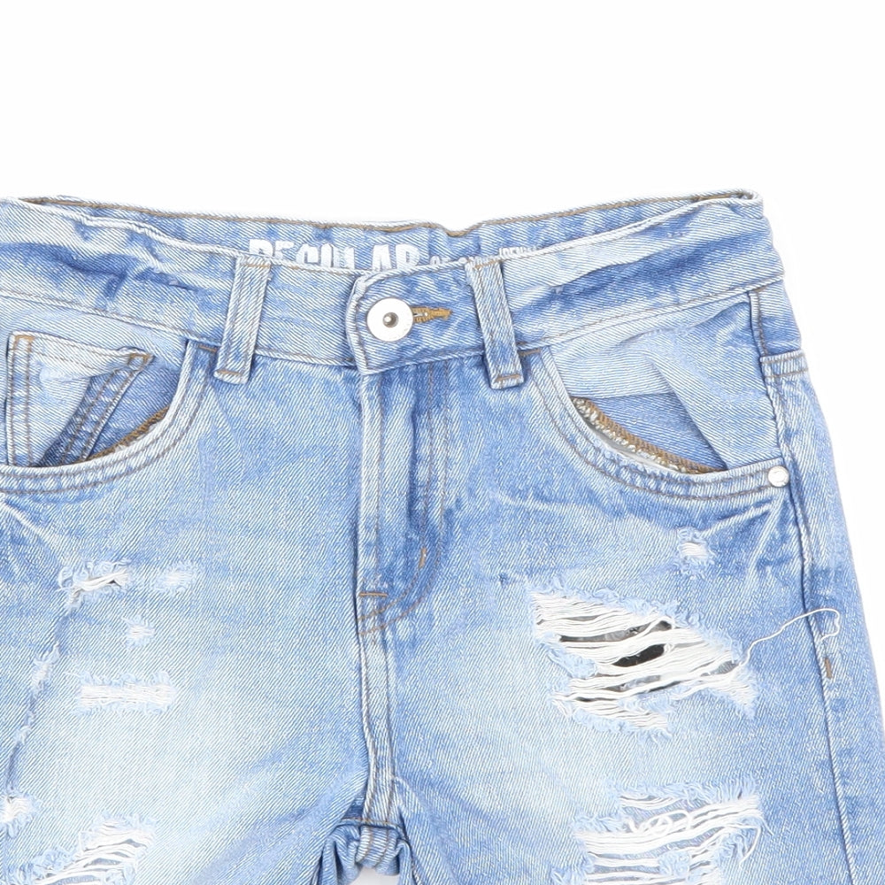 Preworn Boys Blue  Denim Bermuda Shorts Size 9 Years