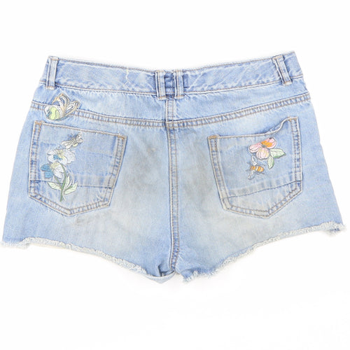 NEXT Girls Blue  Denim Hot Pants Shorts Size 12 Years