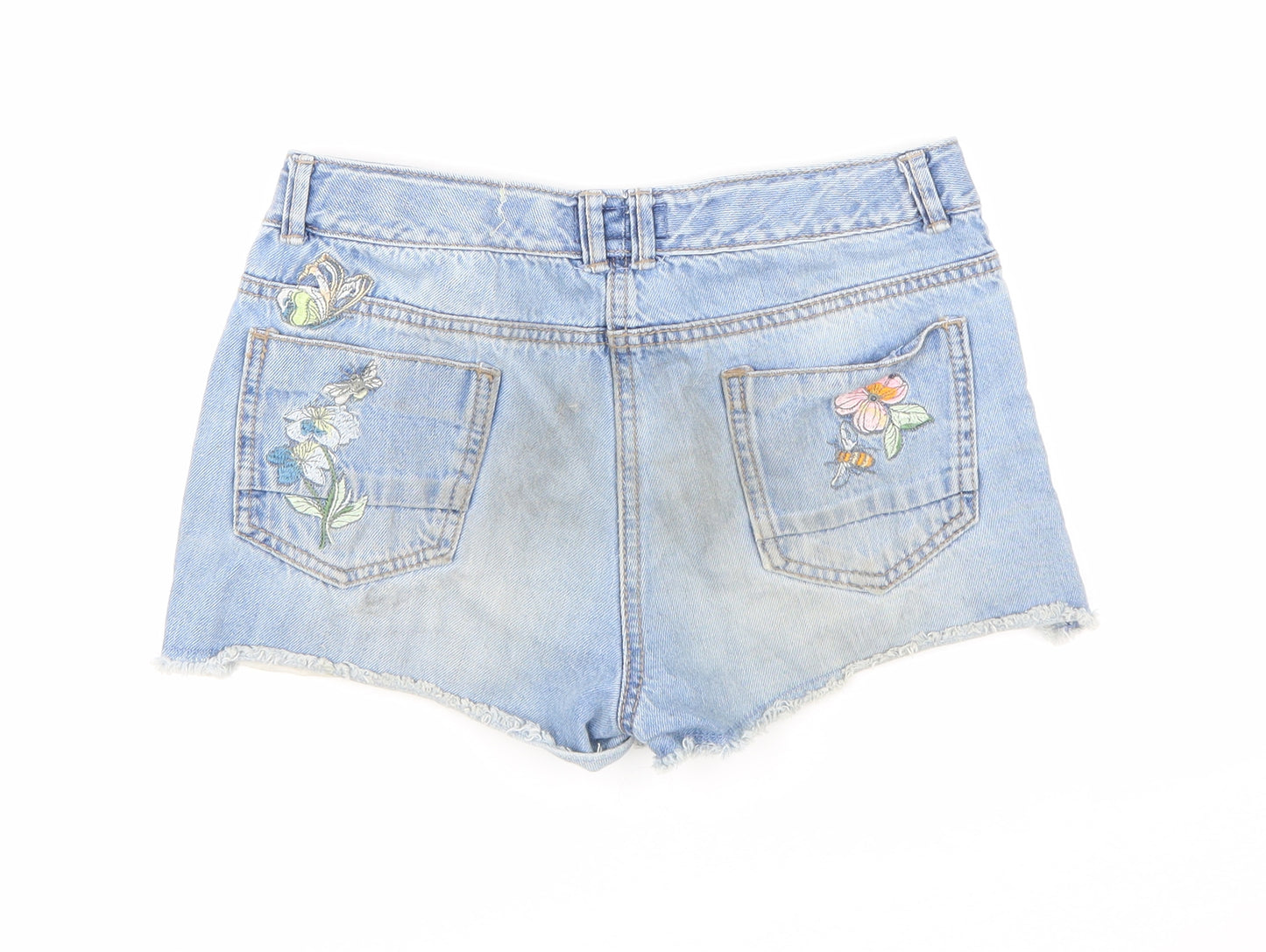 NEXT Girls Blue  Denim Hot Pants Shorts Size 12 Years
