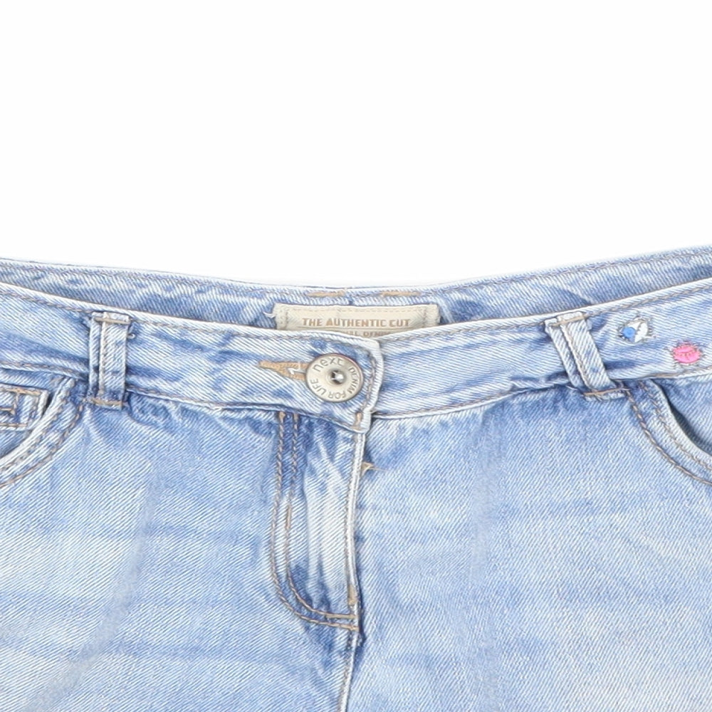 NEXT Girls Blue  Denim Hot Pants Shorts Size 12 Years