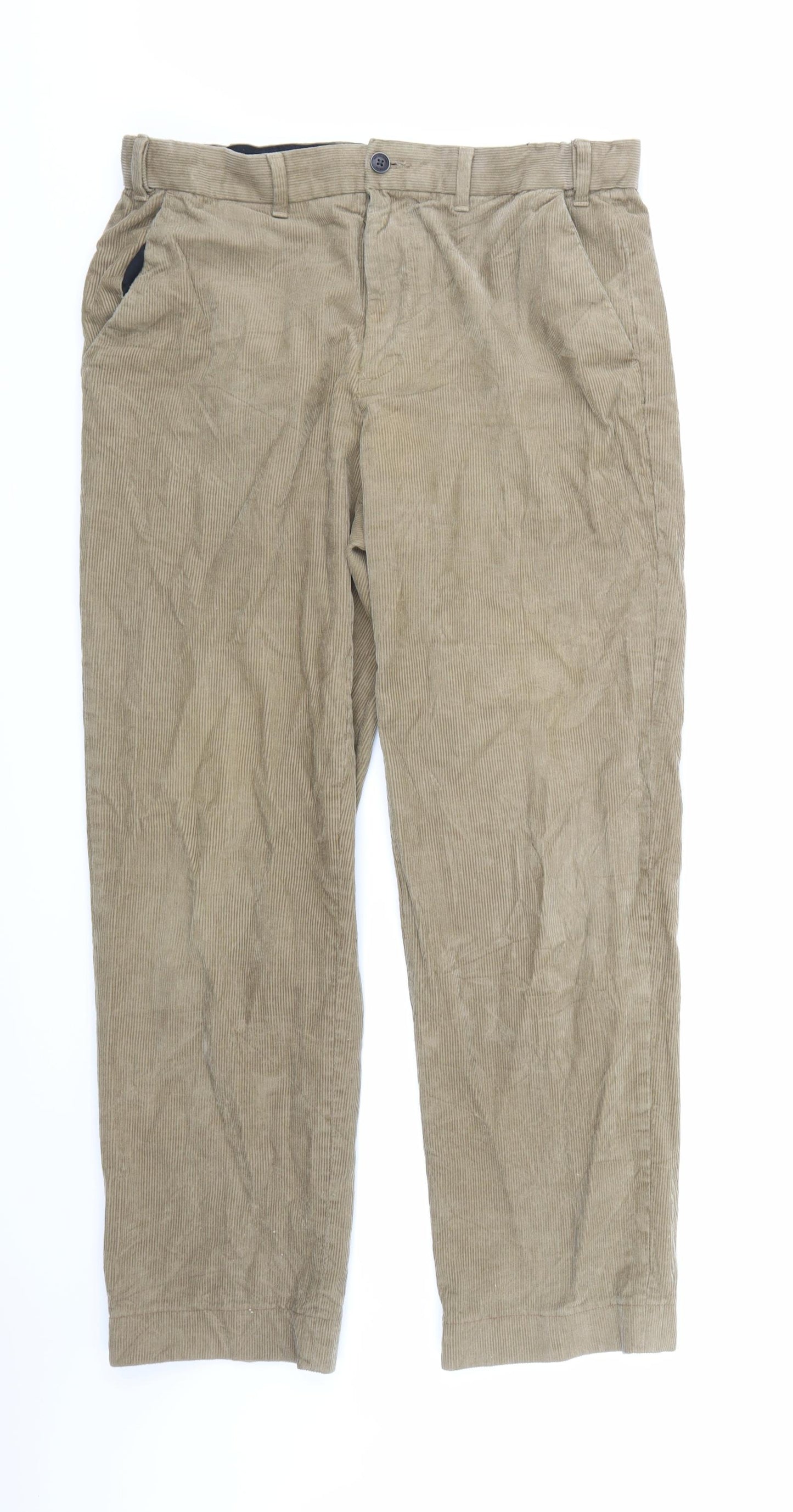 Marks and Spencer Mens Beige  Corduroy Trousers   L35 in