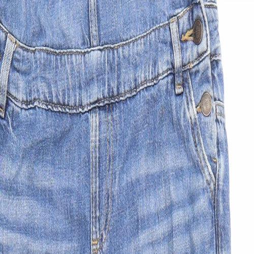 Marks and Spencer Girls Blue  Denim Dungaree One-Piece Size 12-13 Years