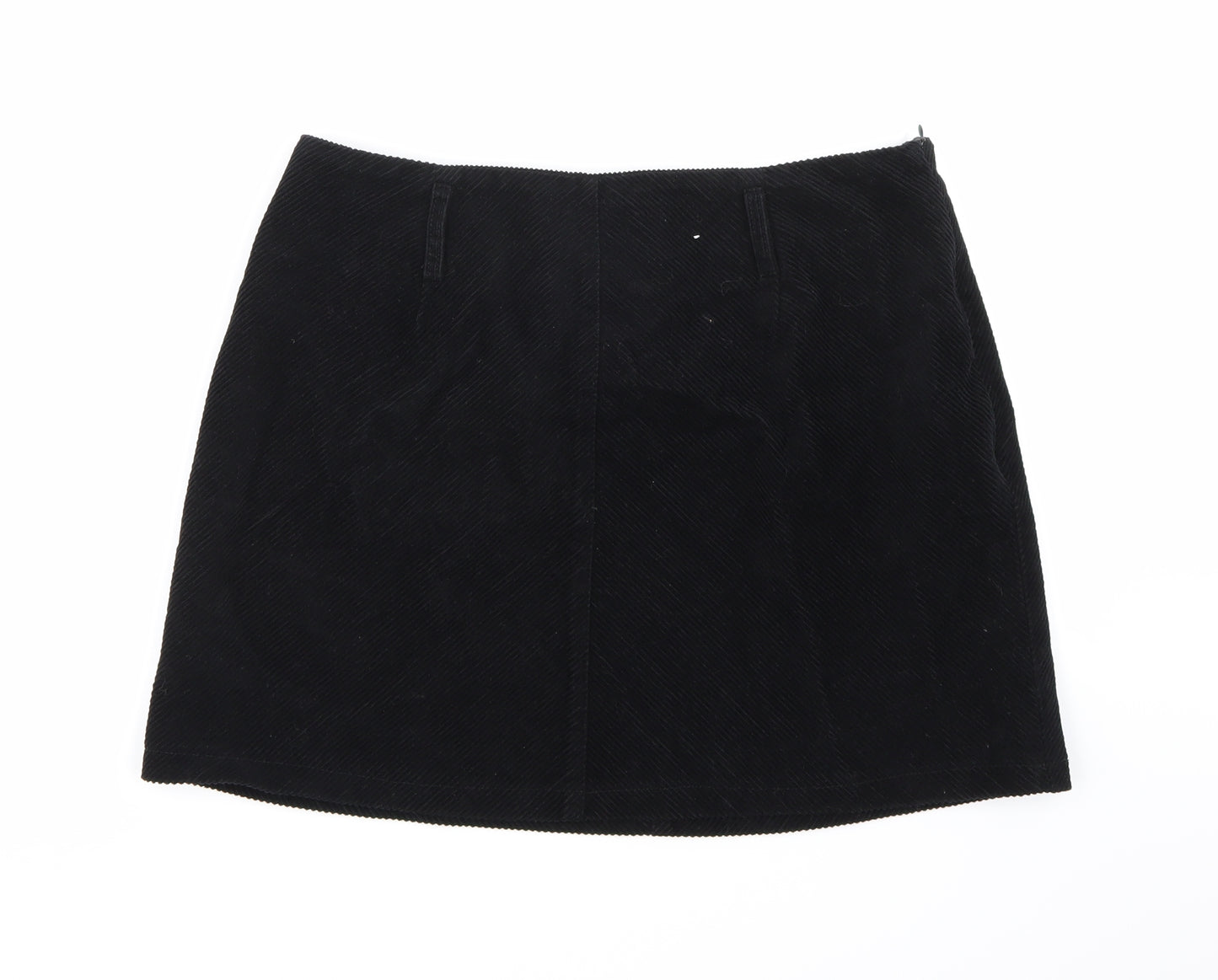 Denim Co Womens Black  Corduroy Mini Skirt Size 16