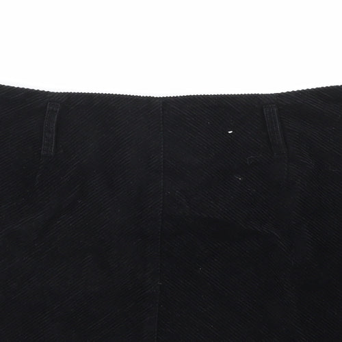 Denim Co Womens Black  Corduroy Mini Skirt Size 16