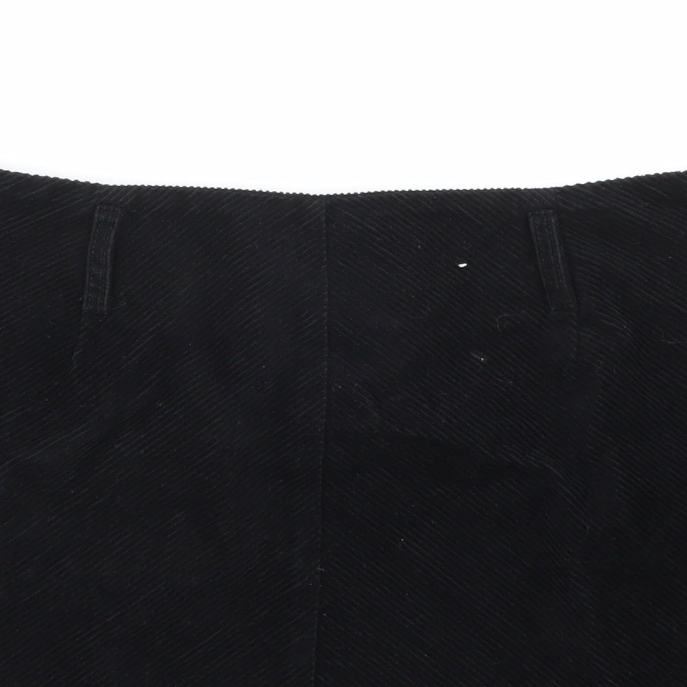 Denim Co Womens Black  Corduroy Mini Skirt Size 16