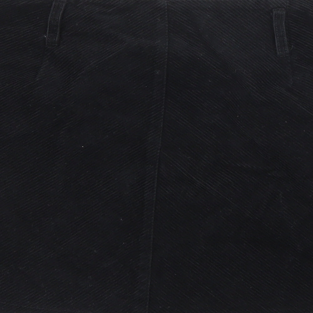 Denim Co Womens Black  Corduroy Mini Skirt Size 16