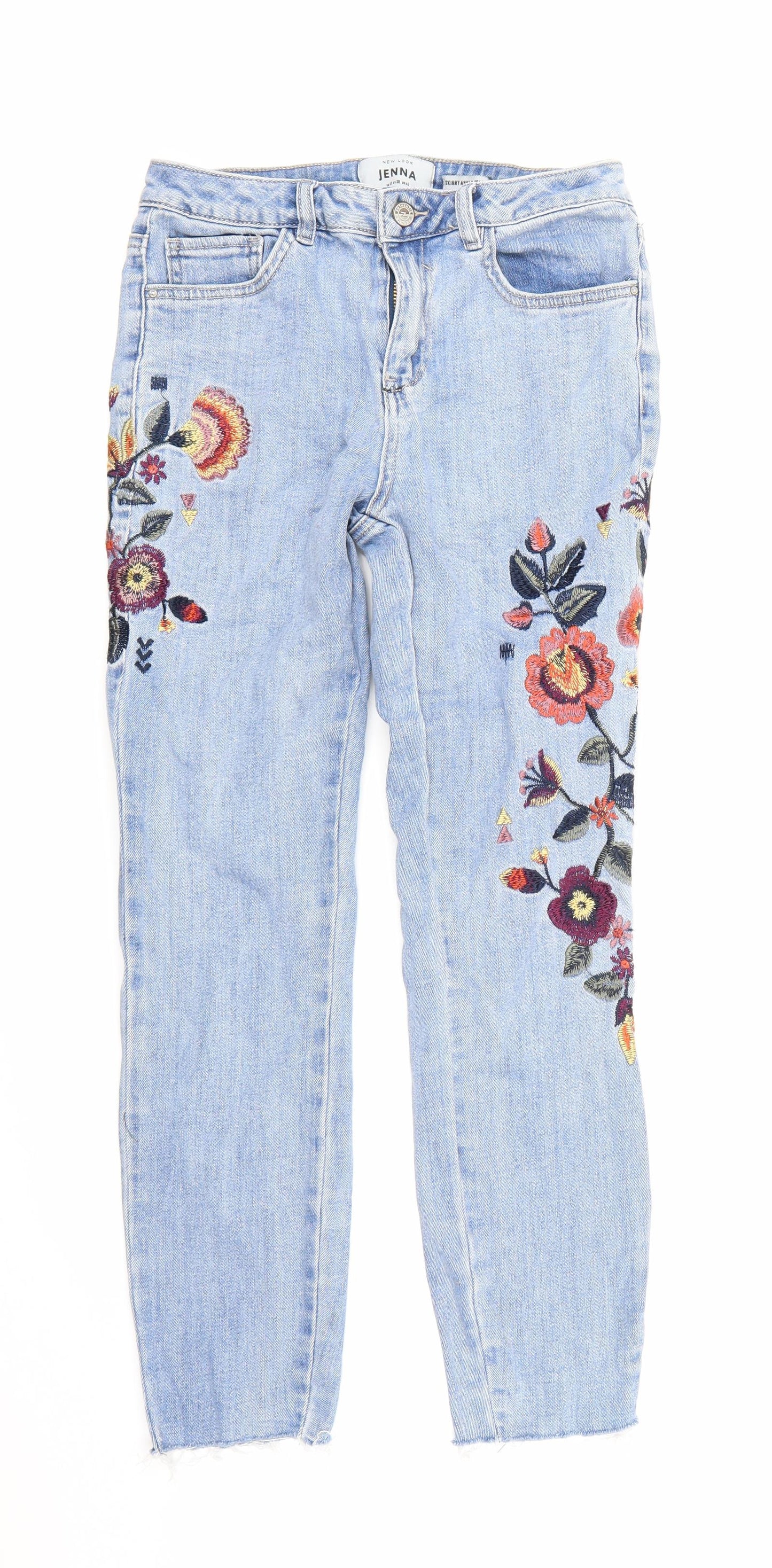 New Look Womens Blue  Denim Straight Jeans Size 10 L26 in