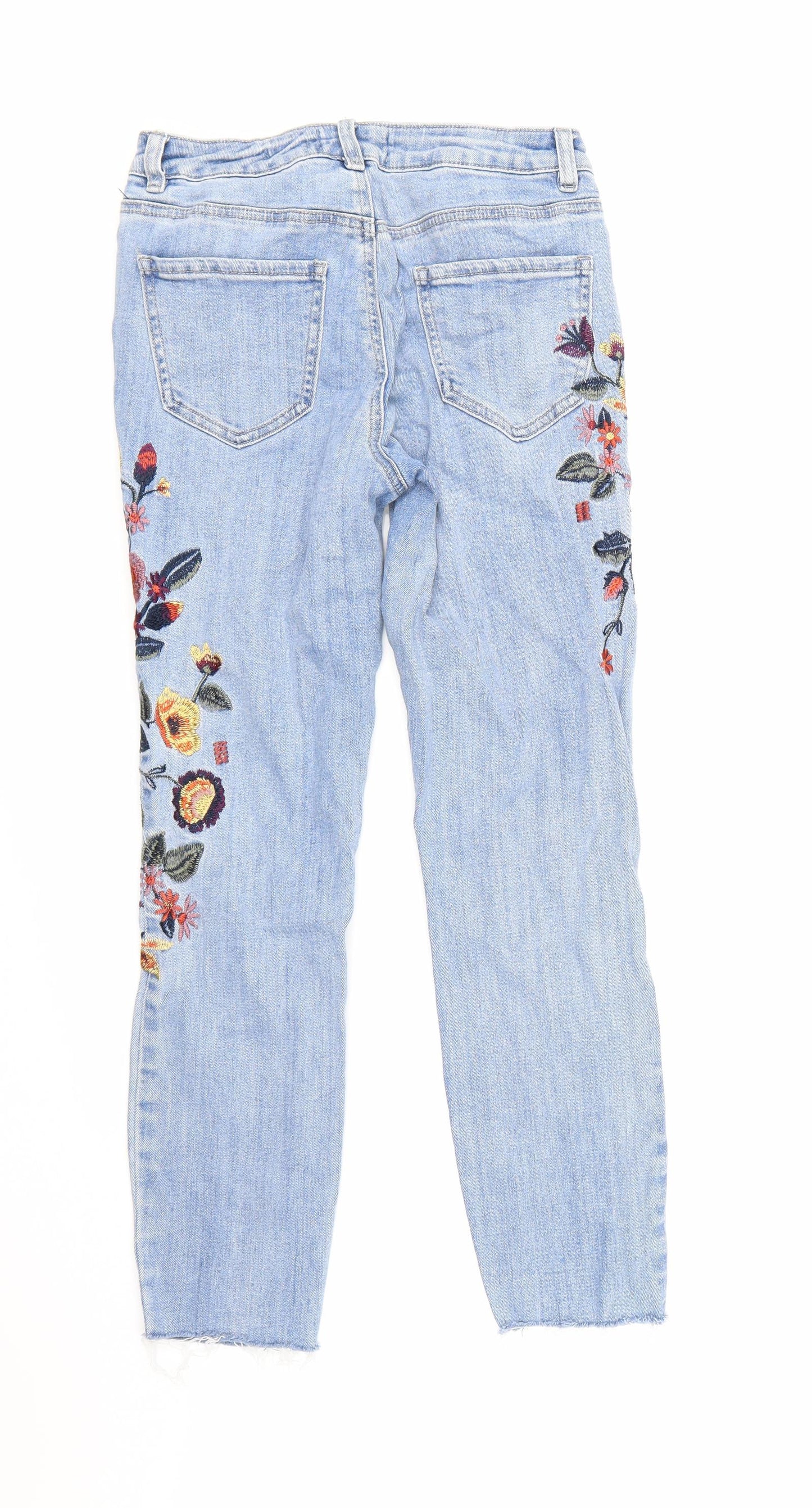 New Look Womens Blue  Denim Straight Jeans Size 10 L26 in
