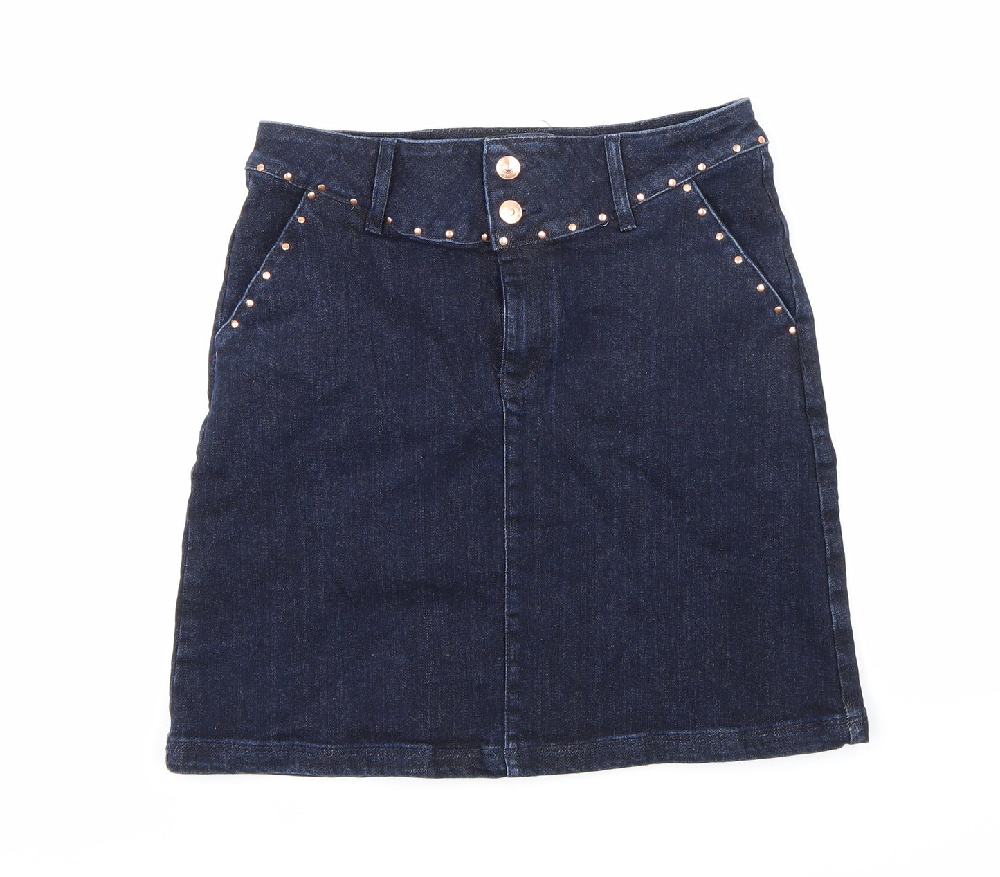 F&F Womens Blue  Denim Mini Skirt Size 10