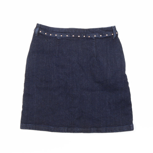 F&F Womens Blue  Denim Mini Skirt Size 10