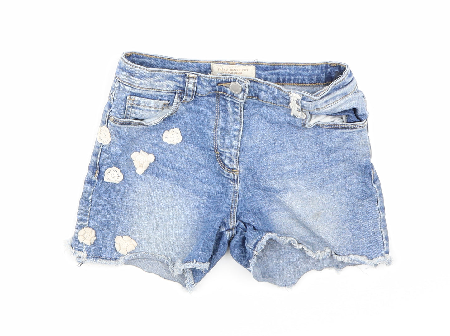 NEXT Girls Blue  Denim Hot Pants Shorts Size 10 Years