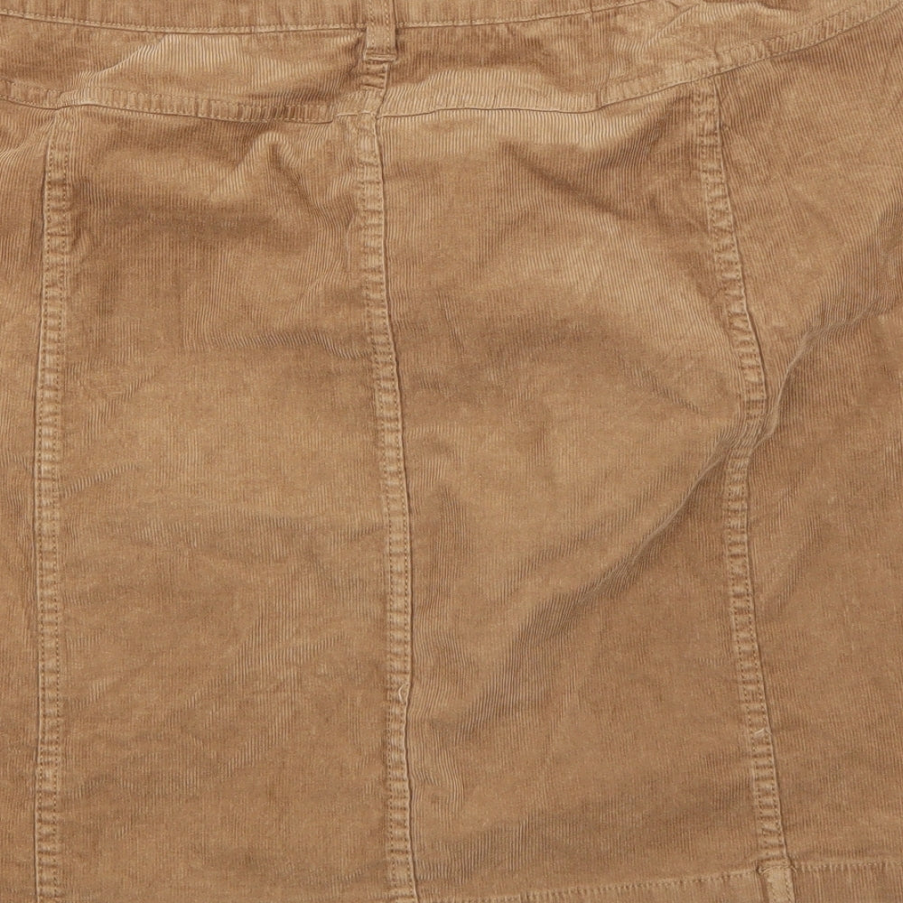 Fat Face Womens Brown  Corduroy Mini Skirt Size 12