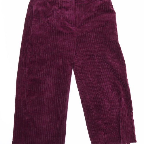 Marks and Spencer Womens Purple  Corduroy Trousers  Size 14 L22 in