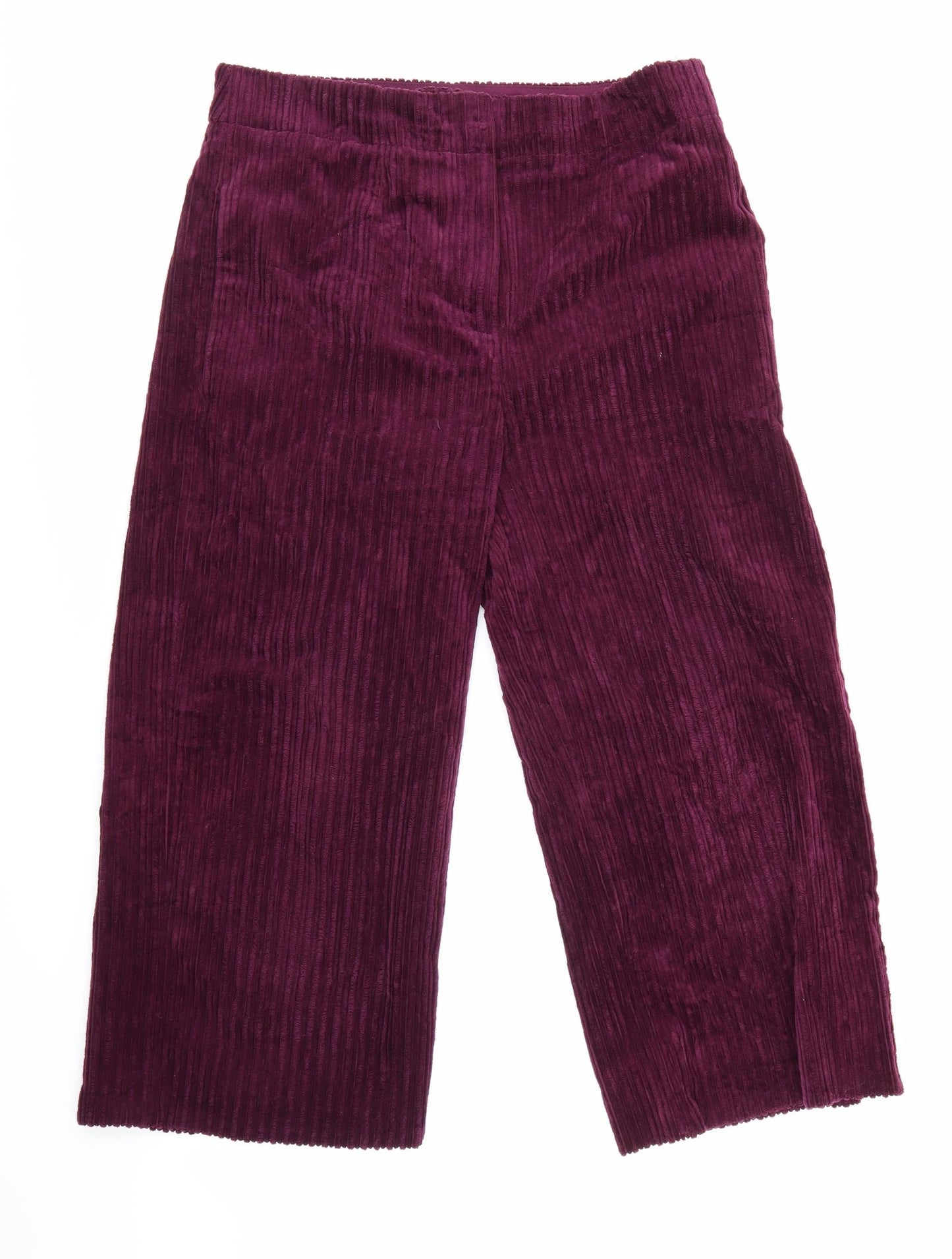 Marks and Spencer Womens Purple  Corduroy Trousers  Size 14 L22 in