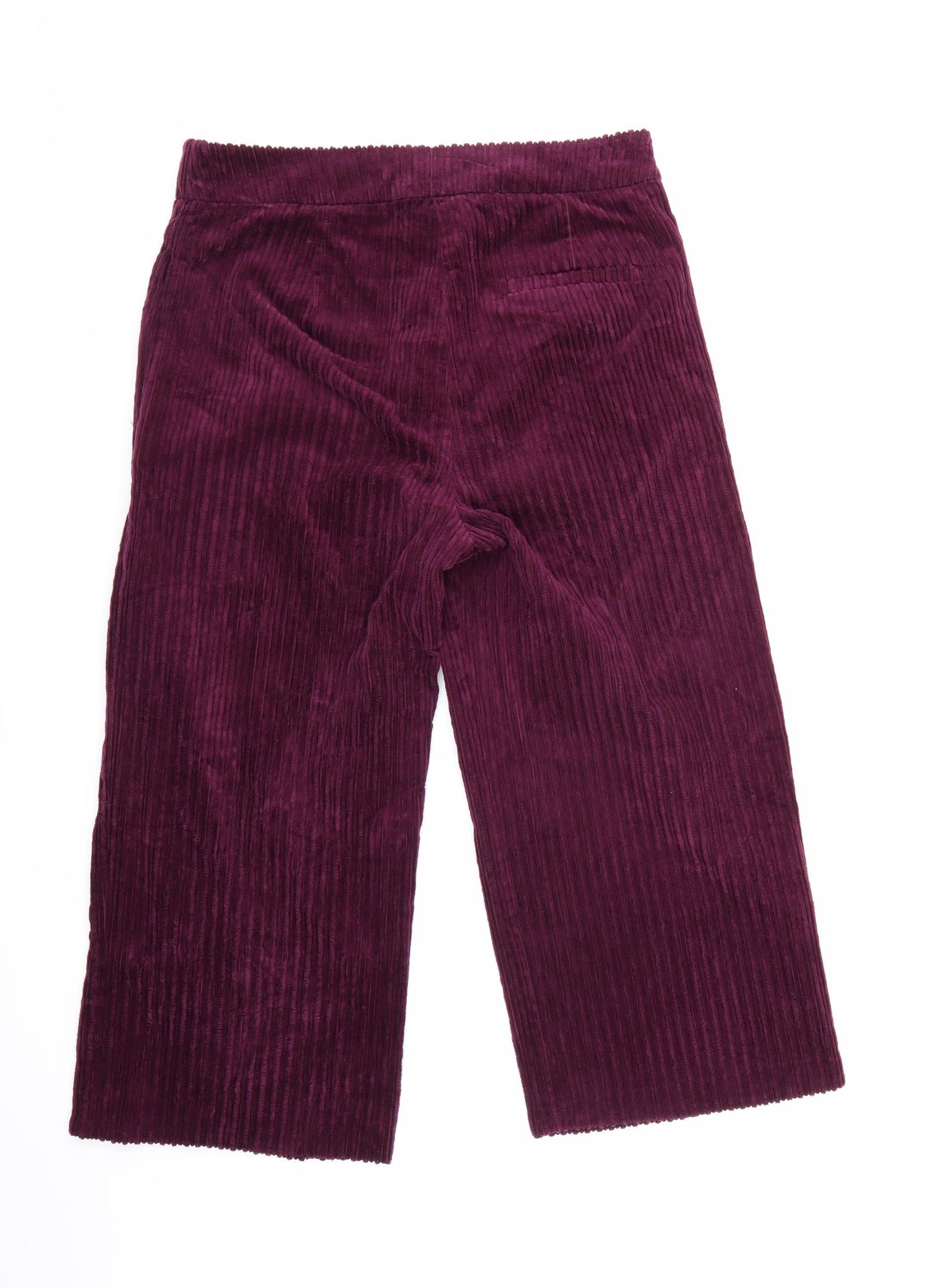 Marks and Spencer Womens Purple  Corduroy Trousers  Size 14 L22 in