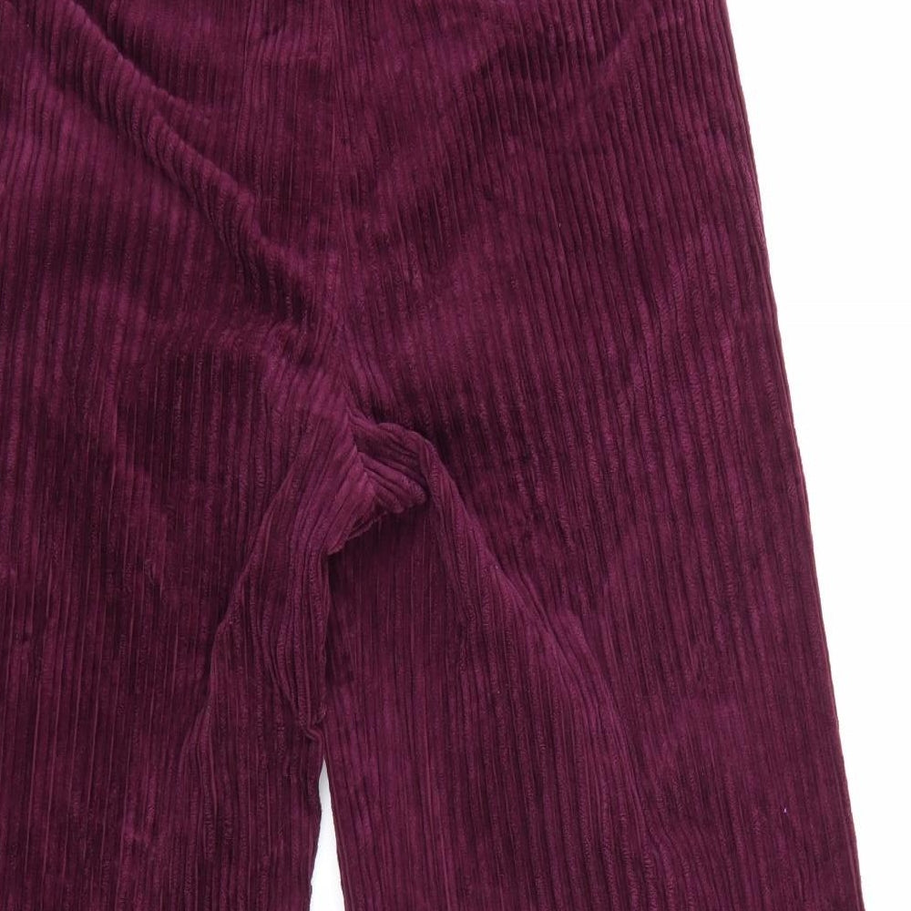 Marks and Spencer Womens Purple  Corduroy Trousers  Size 14 L22 in