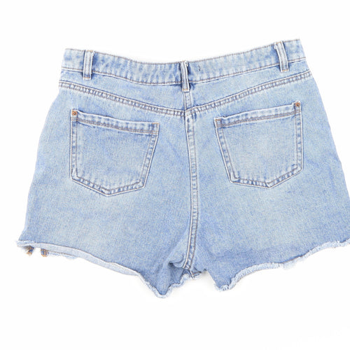 Matalan Womens Blue  Denim Hot Pants Shorts Size 10