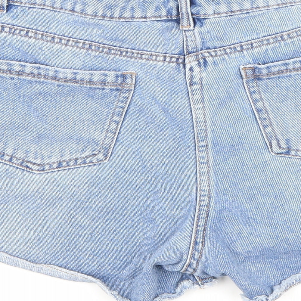 Matalan Womens Blue  Denim Hot Pants Shorts Size 10