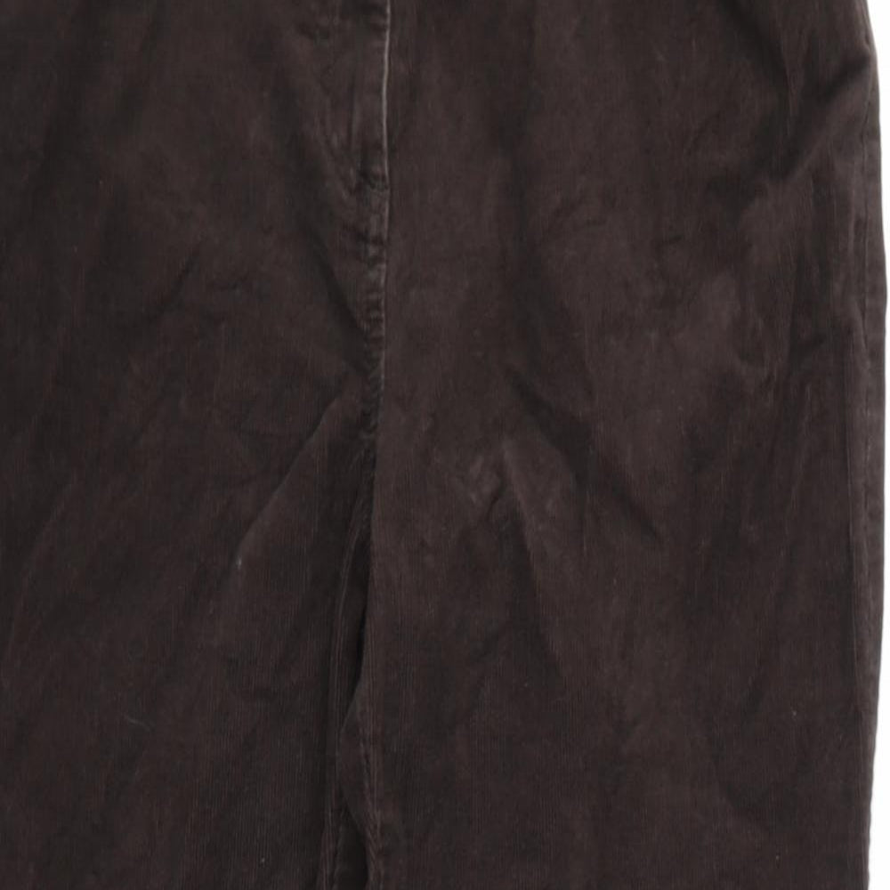 Marks and Spencer Womens Brown  Corduroy Trousers  Size 14 L27 in