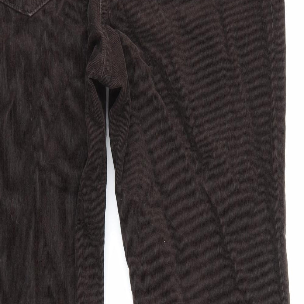 Marks and Spencer Womens Brown  Corduroy Trousers  Size 14 L27 in