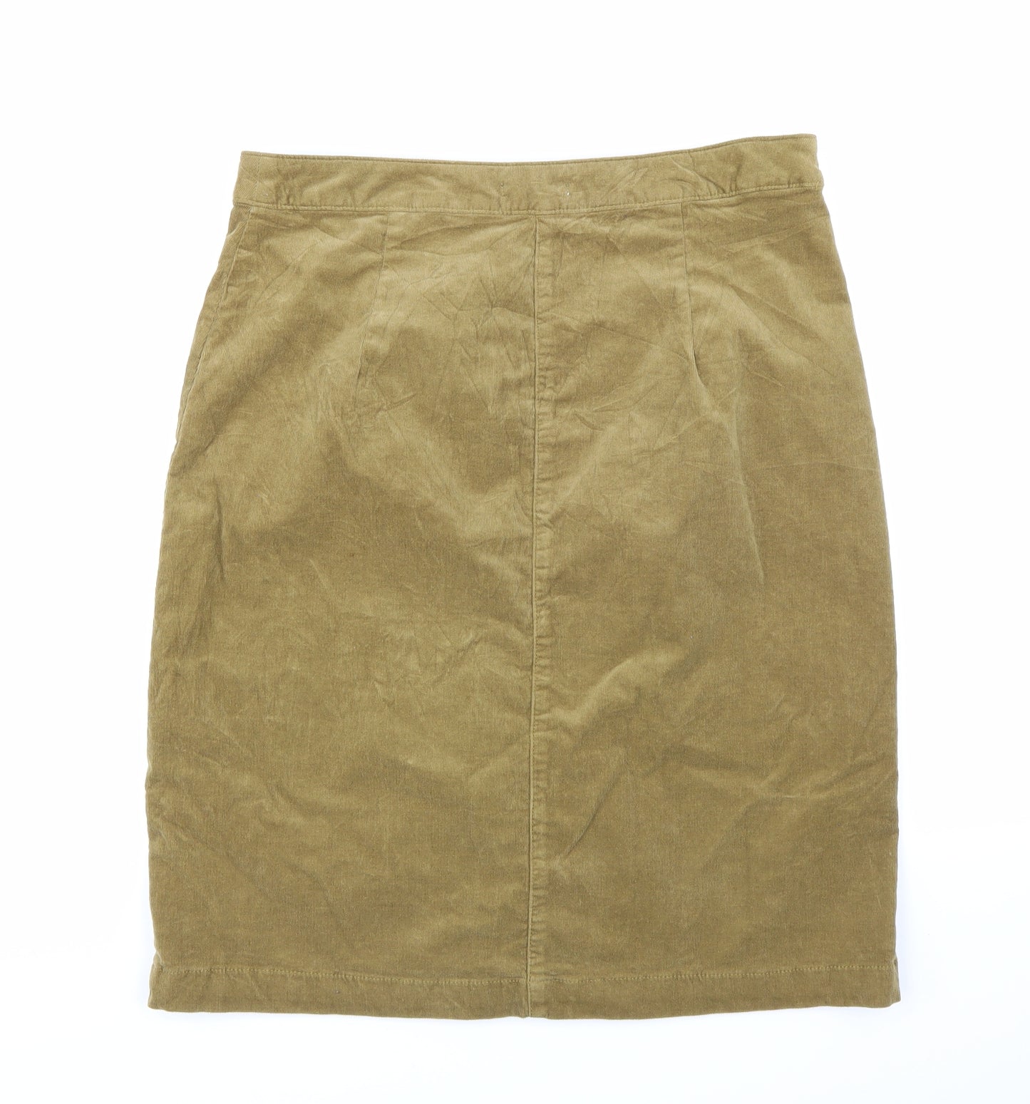 TU Womens Beige  Corduroy A-Line Skirt Size 14