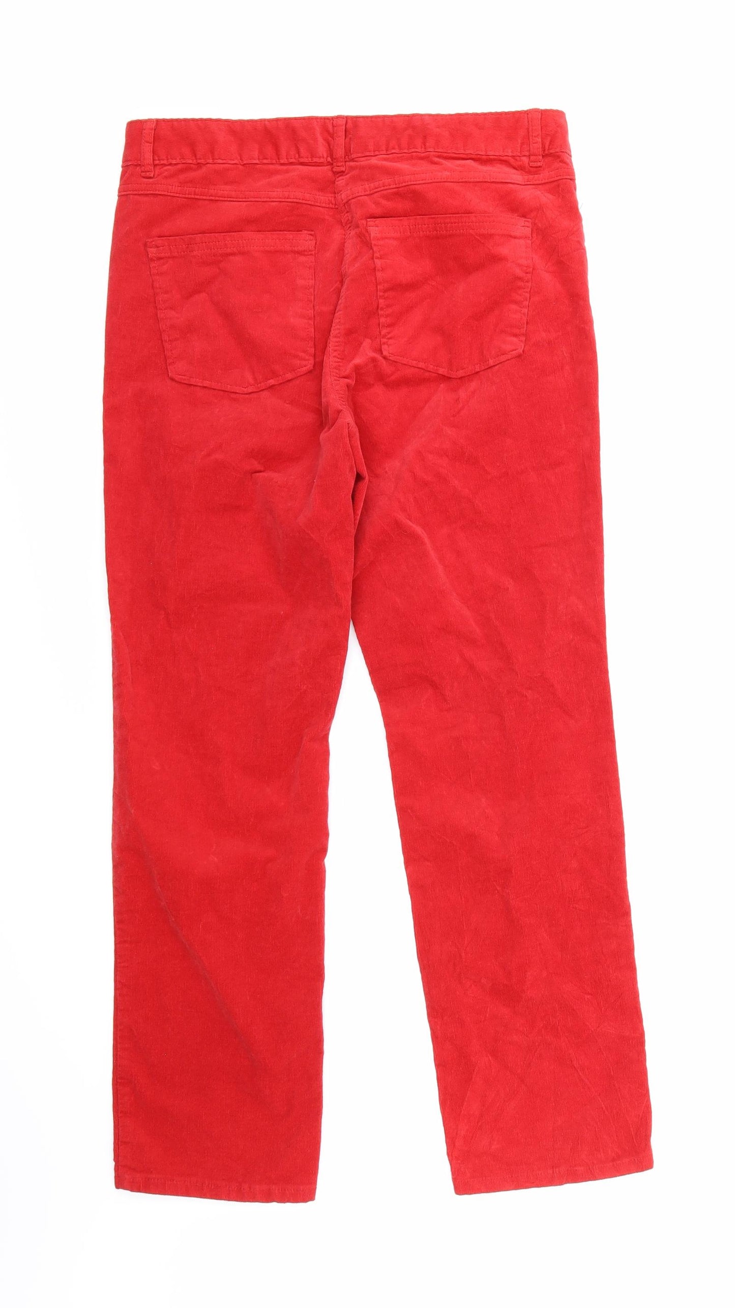 TU Womens Red   Trousers  Size 12 L27 in