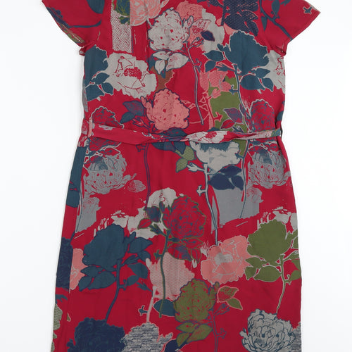 White stuff  Womens Red Floral  A-Line  Size 10