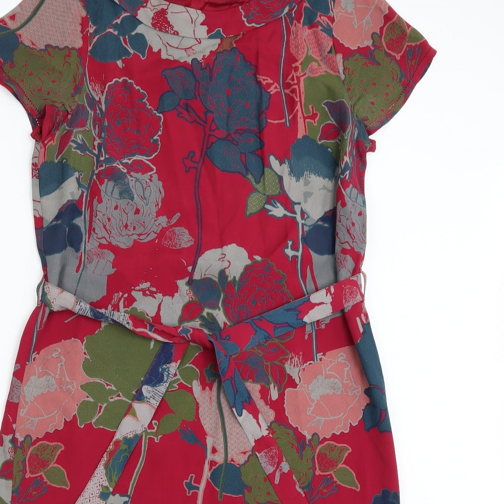 White stuff  Womens Red Floral  A-Line  Size 10