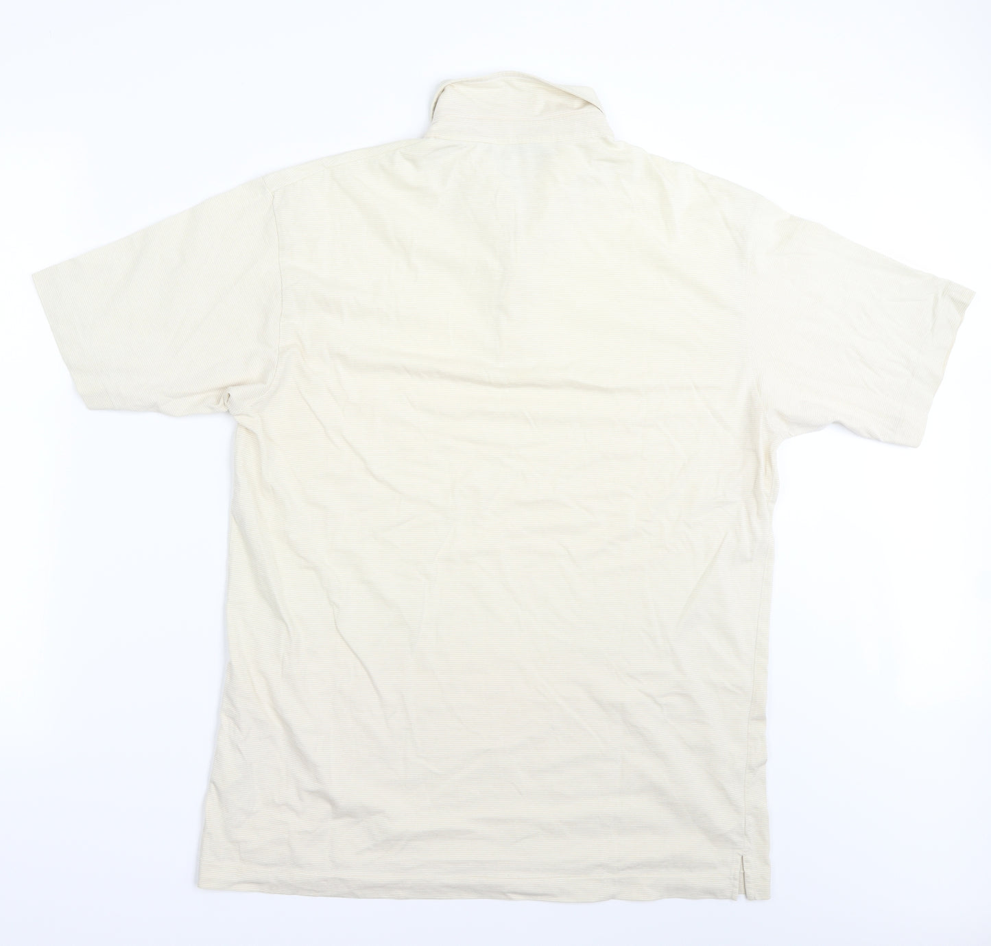 Marks and spencer  Mens Yellow Striped   Polo Size M