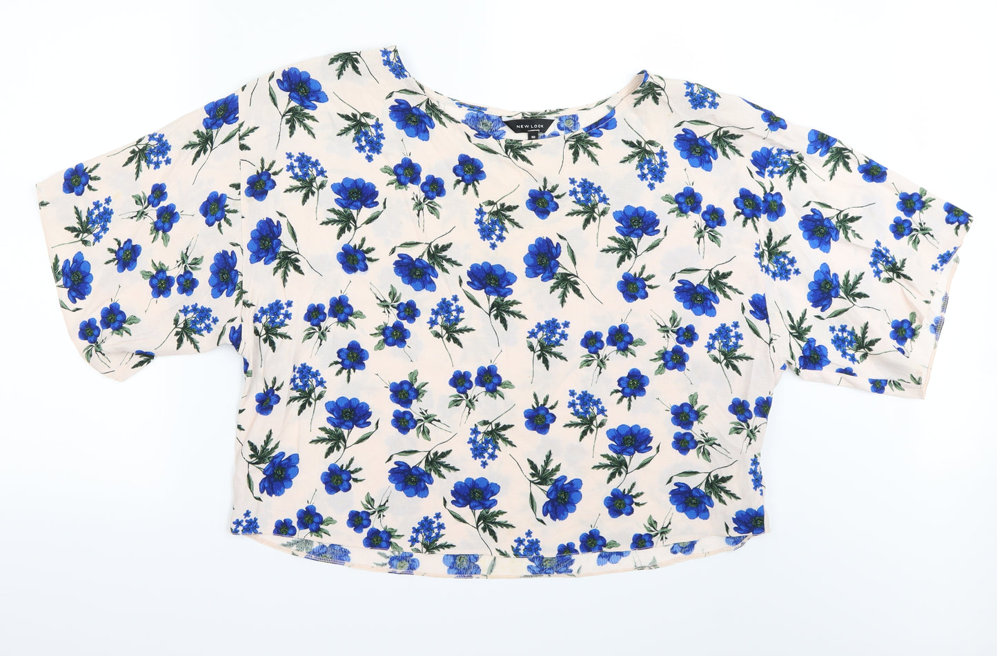 Newlook  Womens Beige Floral  Basic Blouse Size 10