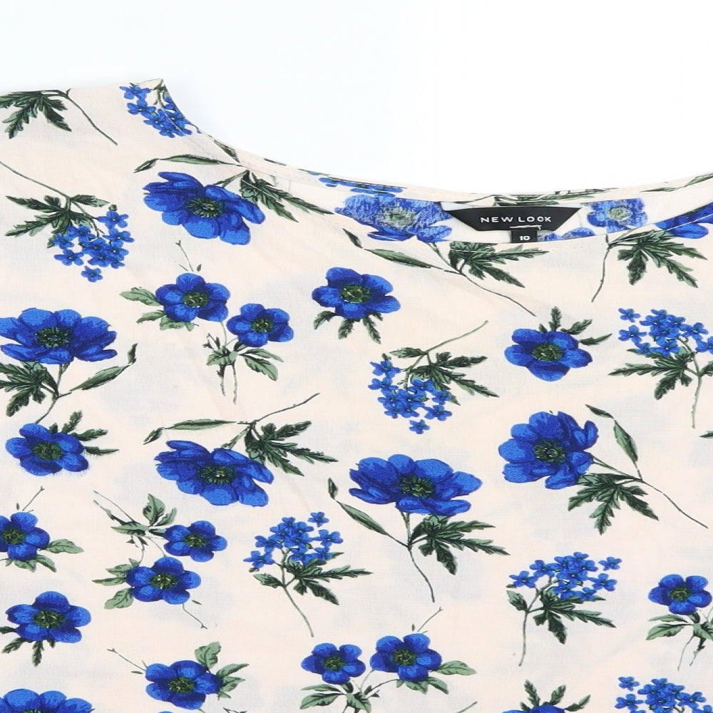 Newlook  Womens Beige Floral  Basic Blouse Size 10