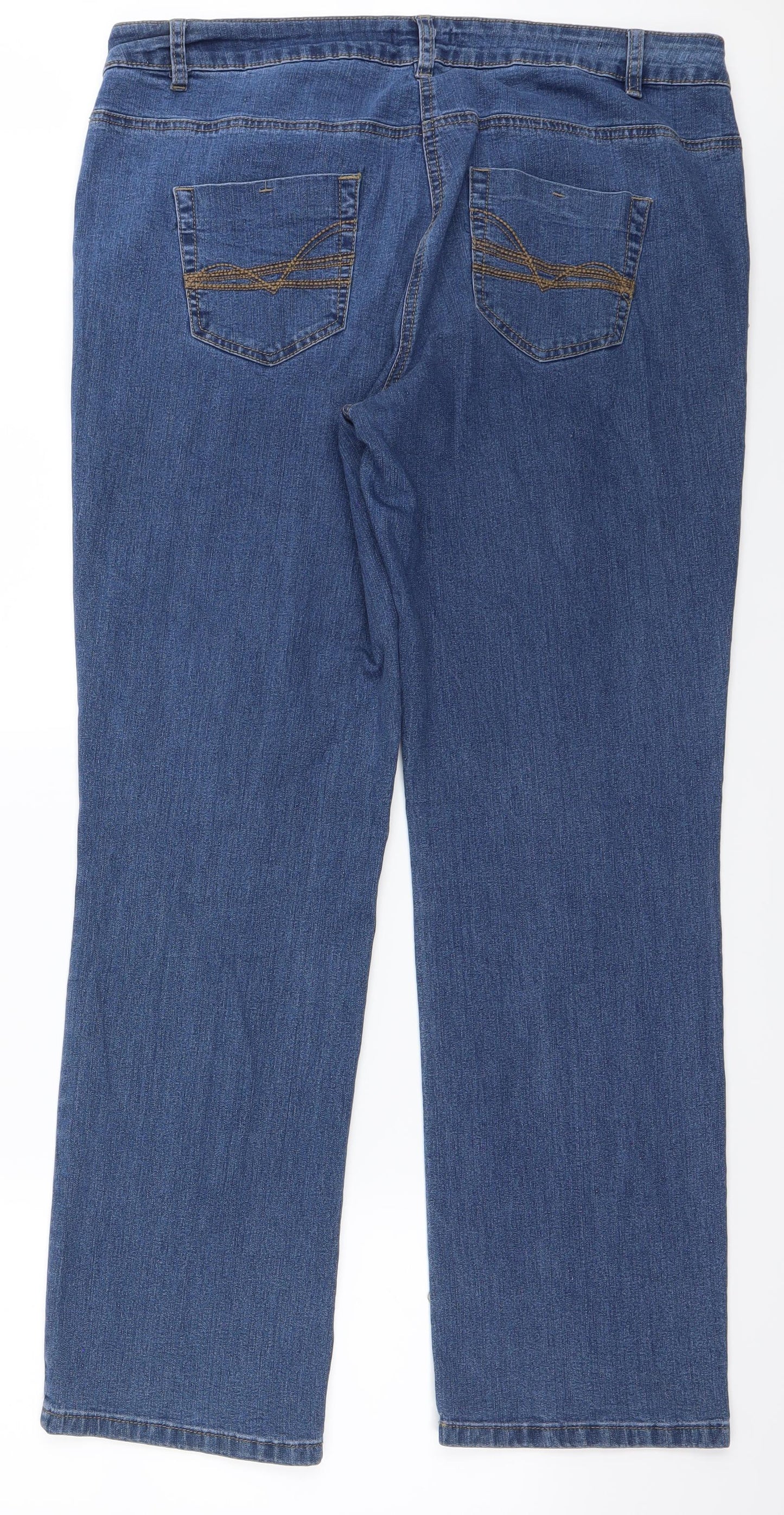 TU Womens Blue  Denim Straight Jeans Size 18 L30 in