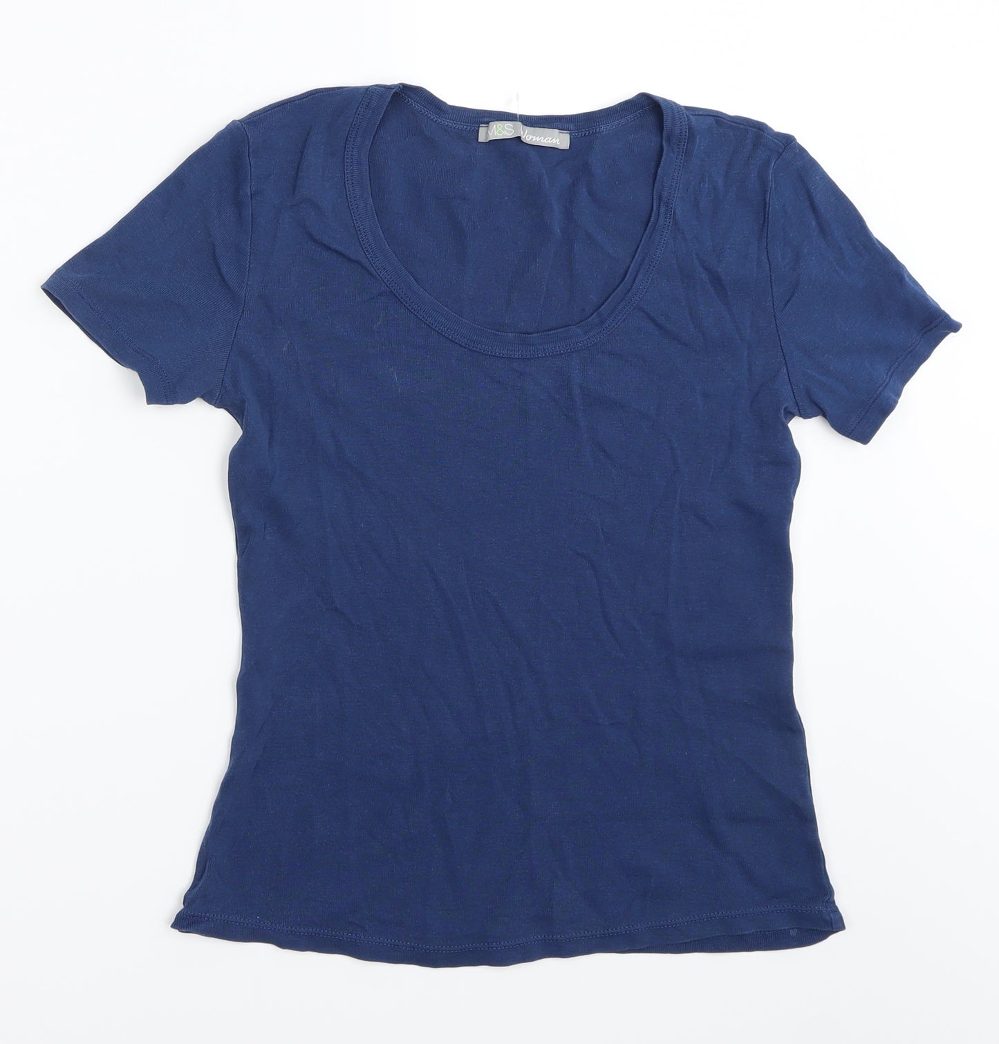 Marks and Spencer Womens Blue   Basic T-Shirt Size 8