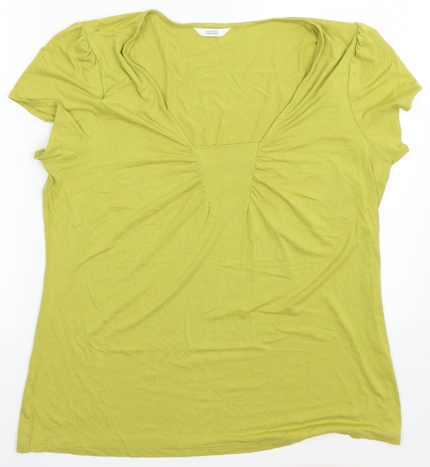 Marks and Spencer Womens Green   Basic T-Shirt Size 18