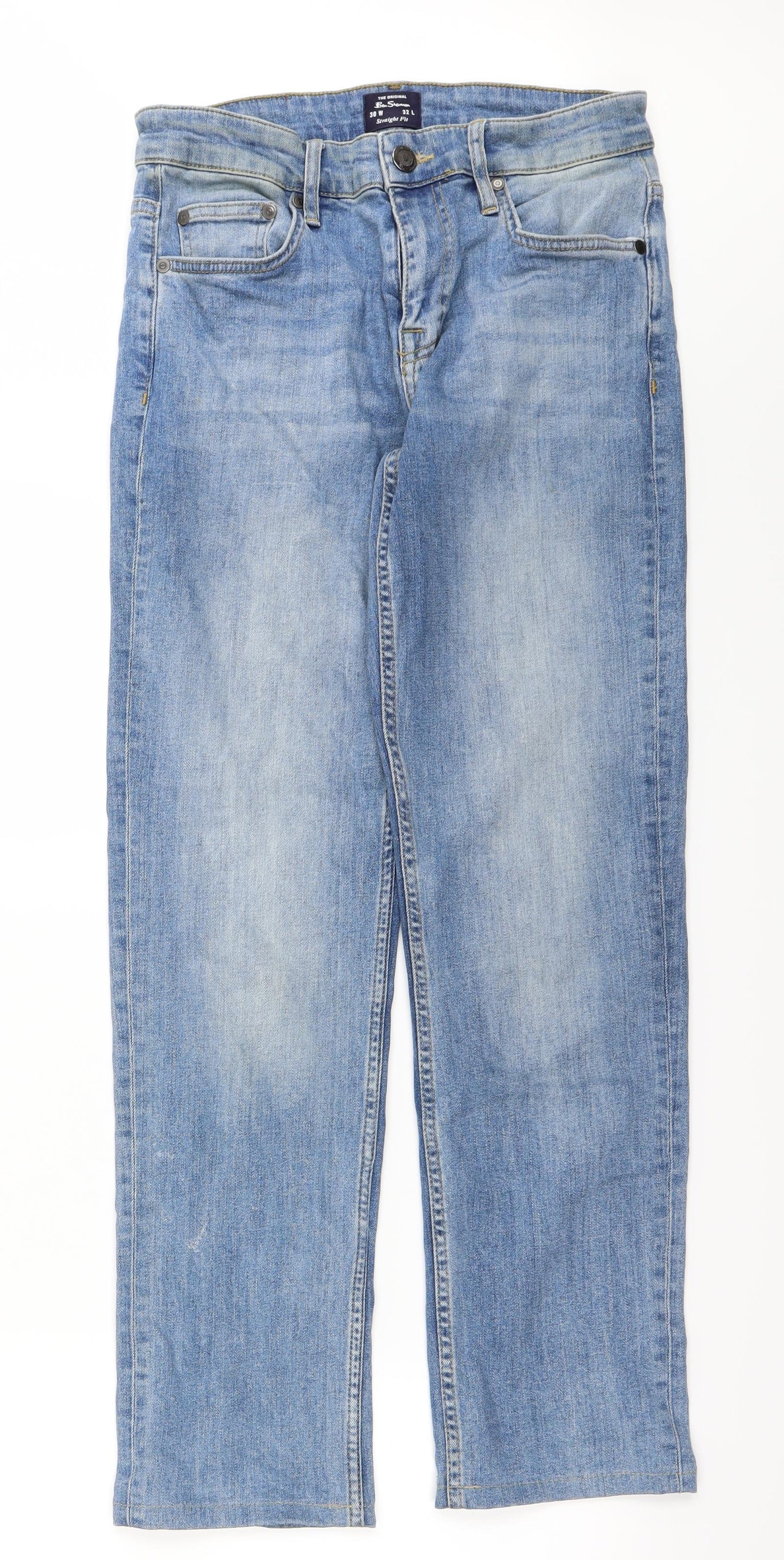 Ben Sherman Mens Blue   Straight Jeans Size 30 L28 in