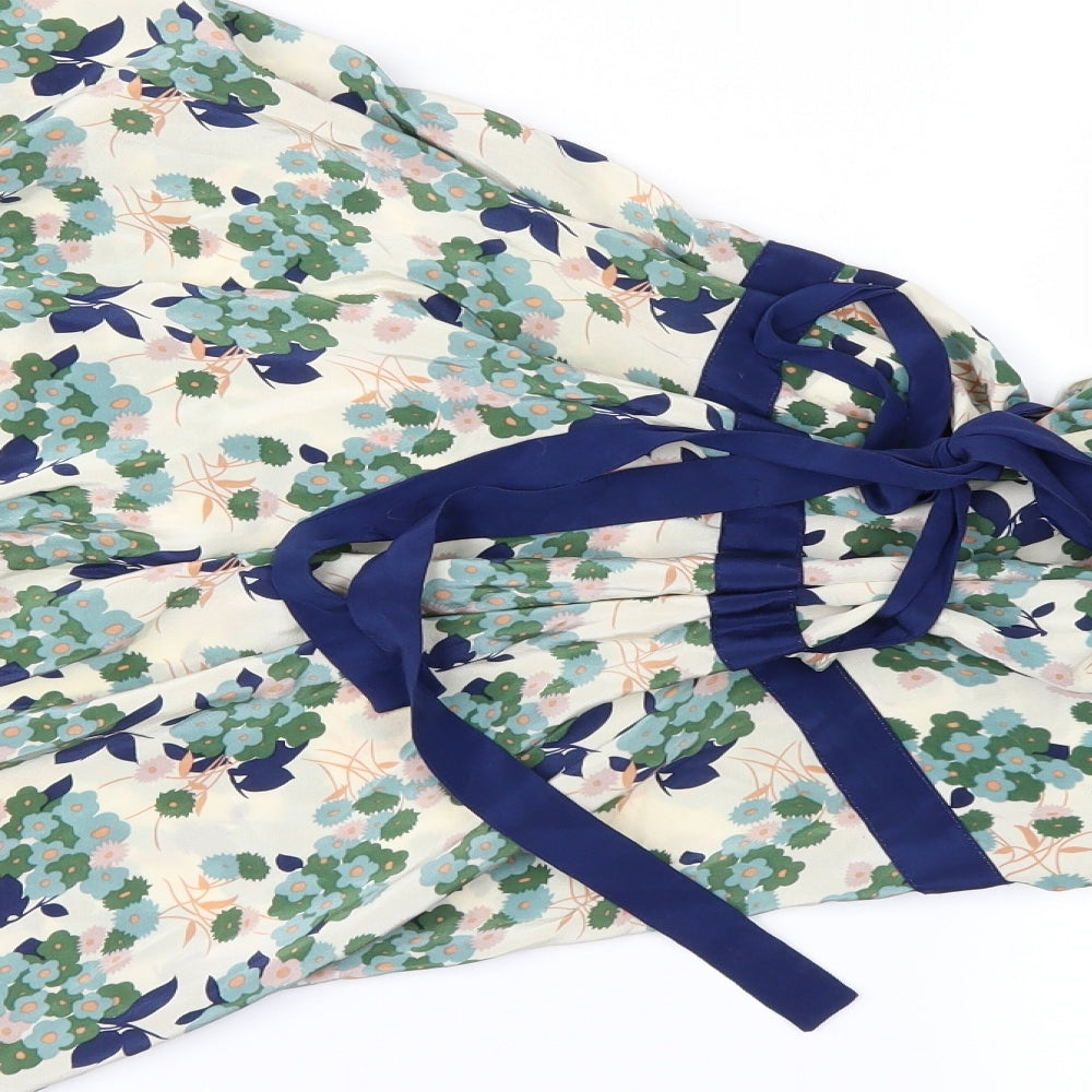 Reiss Womens Beige Floral  Fit & Flare  Size 12