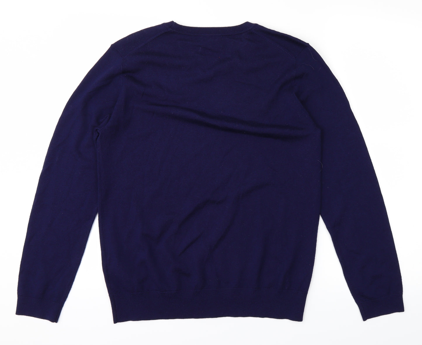 Massimo Dutti Mens Blue  Knit Pullover Jumper Size M