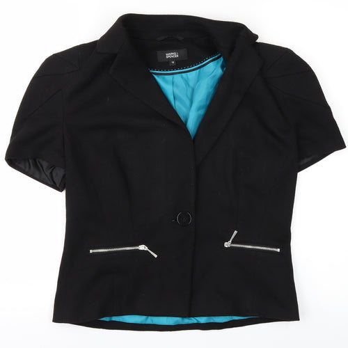 m&s Womens Black   Jacket  Size 12