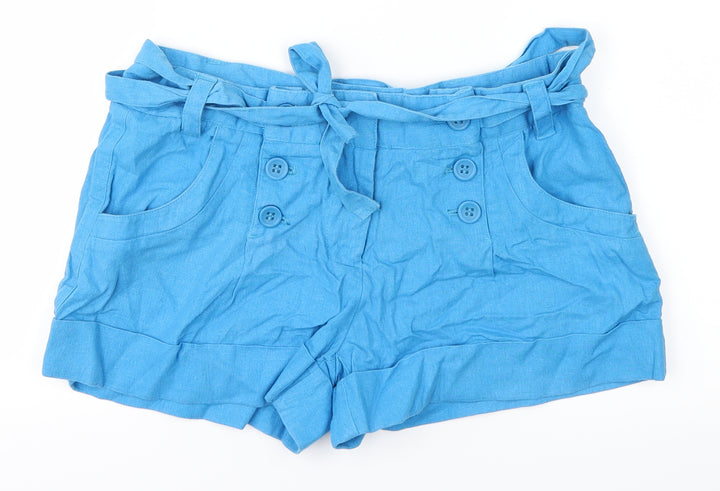 Topshop Womens Blue Mom Shorts Size 10
