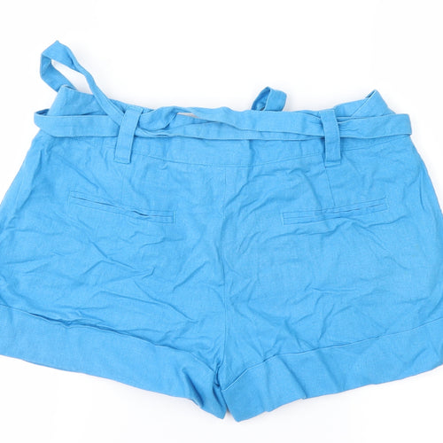 Topshop Womens Blue   Mom Shorts Size 10