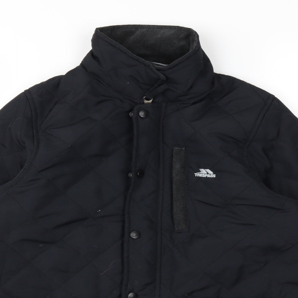 Trespass Girls Black   Basic Coat Coat Size 9-10 Years