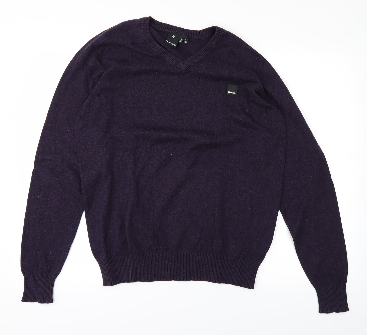 Bench Mens Purple  Knit Pullover Jumper Size M