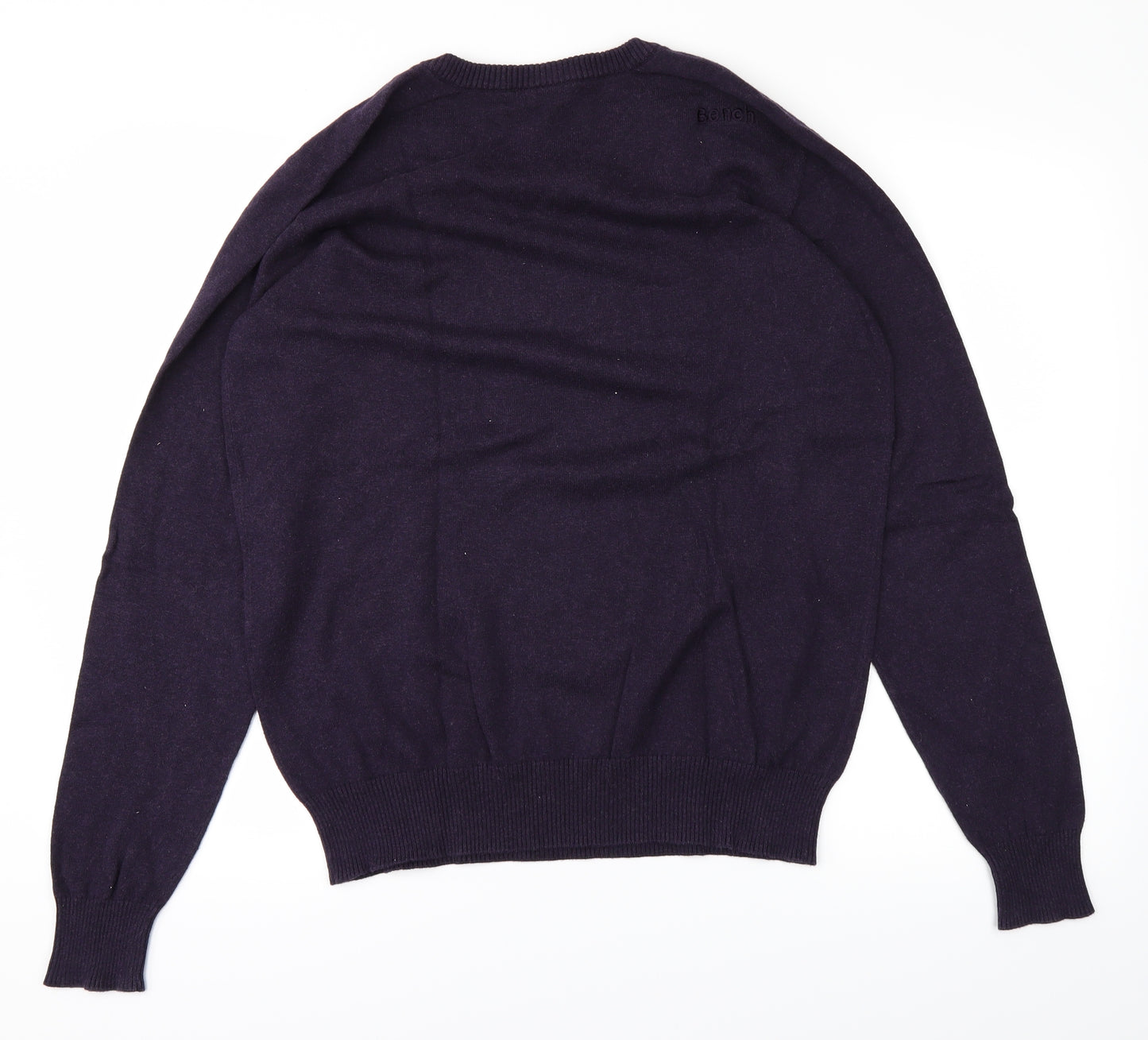 Bench Mens Purple  Knit Pullover Jumper Size M