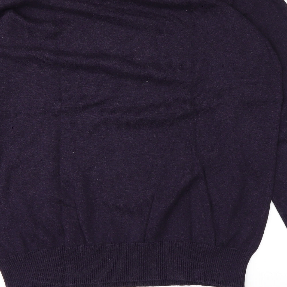 Bench Mens Purple  Knit Pullover Jumper Size M