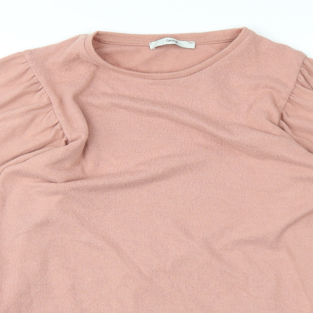 George Womens Pink  Knit Pullover Jumper Size S
