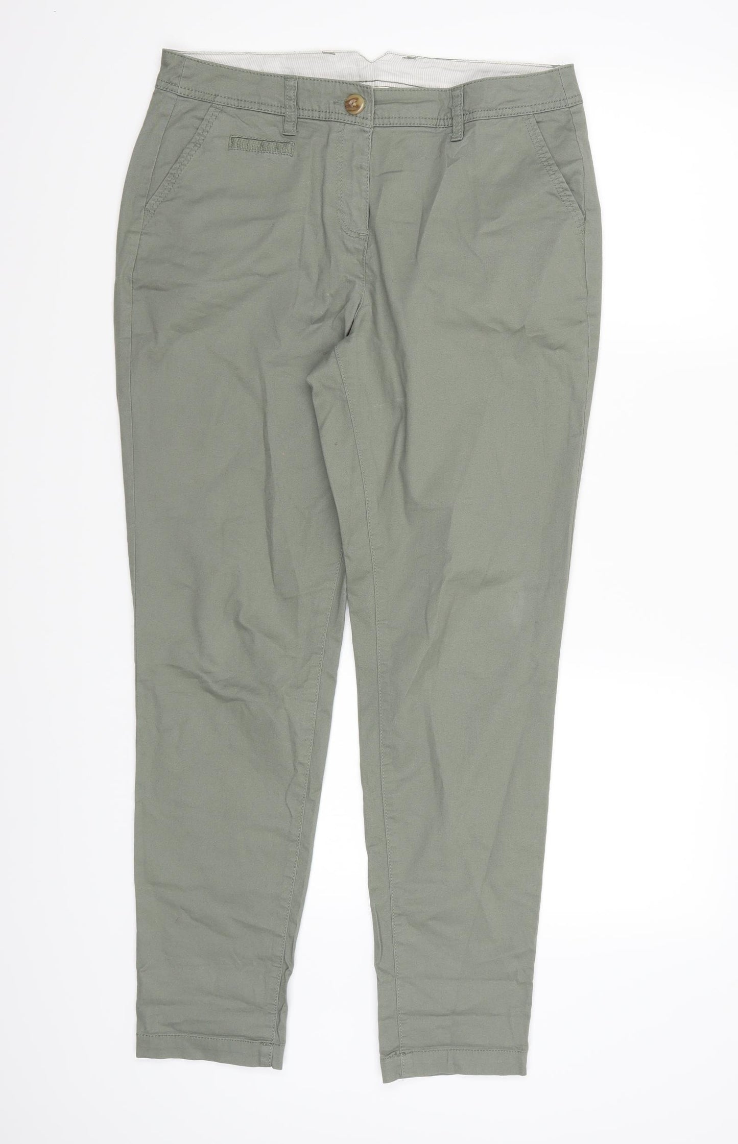 BHS Womens Green   Chino Trousers Size 12 L29 in